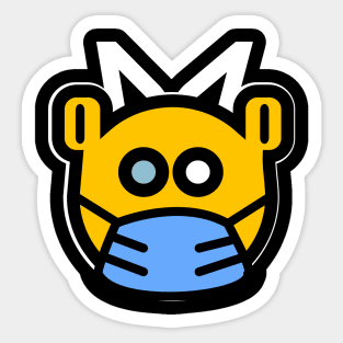 Yellow devil smile Sticker